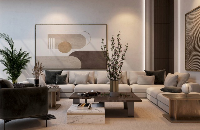 Modern Interior Living & Dining Space